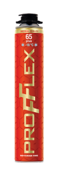 Пена монтажная проф PROFFLEX PRO 65л Plus Red ЗИМА -18°С  850мл