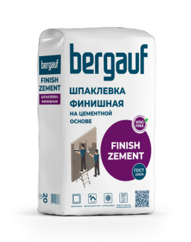 Шпаклевка белая цементная Bergauf Finish Zement, 20 кг