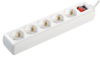 Удлинитель быт. з/к с выкл. 5 мест/3 метра 3500Вт 16А/250В (ПВС 3х1) У05К-выкл. ИЭК (упак.24/6)