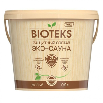 Защитный Cостав  ТЕКС Эко-Сауна BIOTEKS  0,9 л