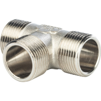 Тройник     3/4" НР никелированный STOUT