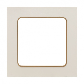 Стокгольм Рамка 1-местная белая с линией цвета шампань EKF PROxima