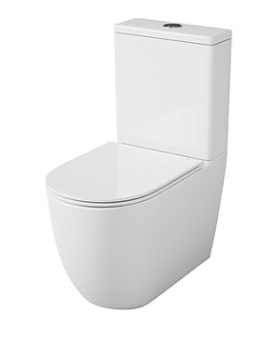Унитаз-компакт  "ZM" белый универс.выпуск ТОРНАДО FM005R безободковый (2-кн, дюропласт) чаша овал