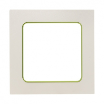 Стокгольм Рамка 1-местная белая с линией цвета зеленый EKF PROxima