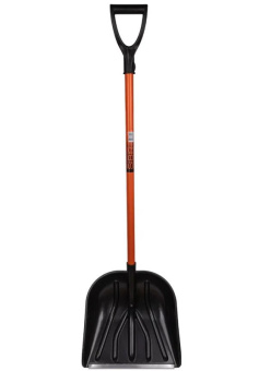 Лопата снеговая 410*450 стальной черенок SIBIR