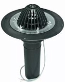 Воронка кровельная обогреваемая с листоуловителем 450*110