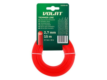 Леска ВОЛАТ ф 2.7 мм х 15 м шестигр. сеч.