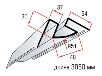 Угол внутренний коричневый Т-13 3000мм Альта Классика