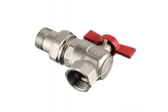 Кран шаровый   3/4" в/н американка угловой бабочка Double-Lin (5/60)