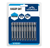 Бита PZ 2*50 мм VERTEXTOOLS 10 шт
