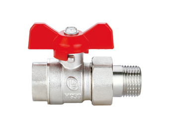 Кран шаровый 1 1/4" в/н американка  бабочка Double-Lin (4/24)