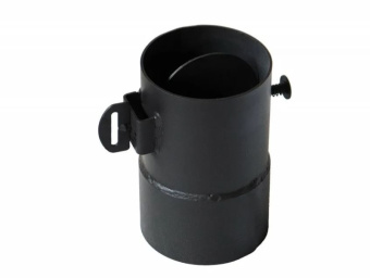 Переходник с шибером горизонт. ф 150 (круг/круг) для Сибирь 10/15/20кВт,Гефест 15/20кВт,Магнум