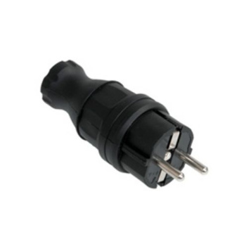 Вилка каучук. прямая з/к IP44 ОМЕГА ВБп3-1-0м (упак.180/30)