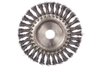 Щётка для УШМ 150 мм М14 плоская витая проволока MATRIX 74634