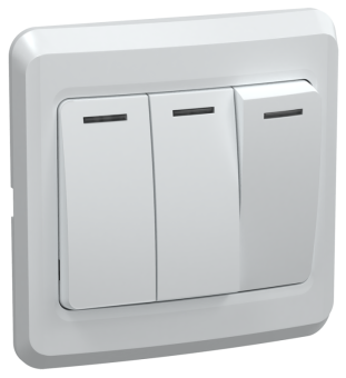 ВС10-3-0-ВБ Выключатель 3 кл. 10А ВЕГА белый IEK