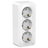 Розетка ОП 3-мест. з/к, изол.пл, 16А, 250В, белый BLANCA (упак 5) кор.30шт