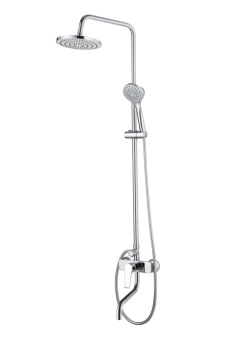 Душевая система (смеситель с L-изливом, стойка, верхний душ, ручной душ) «CALORIE» Душевая система (смеситель с L-изливом, стойка, верхний душ, ручной душ) «CALORIE»