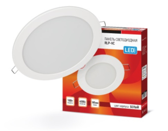 Панель светодиодная встраиваемая круглая 18Вт 4000К 1440Лм 185 мм RLP-VC белая IP40 IN HOME