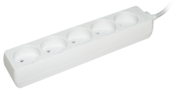 Удлинитель быт. 5 мест/5 метра 2000Вт 10А/250В (ПВС 2х0.75) У5 ИЭК (упак.32/8)