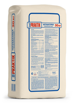 Штукатурка композитная Bergauf Praktik, 30 кг Штукатурка композитная Bergauf Praktik, 30 кг