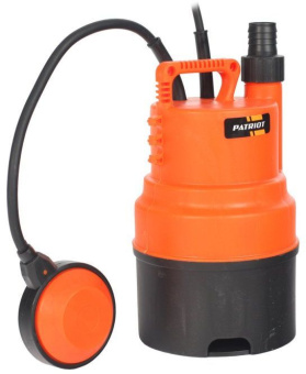 Насос погружной дренажный "PATRIOT"  250Вт, 58 л/мин напор 5м каб 5м корпус пластик