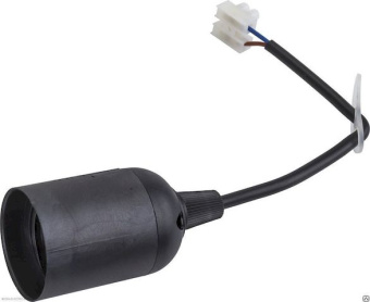 Ппл27-04-К52 Патрон подвесной с шнуром, пластик, Е27, черный (200 шт) IEK (упак.200/50)