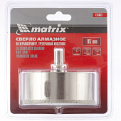 Сверло алмазное по керамограниту 95*67 мм 3-гранный хвостовик Matrix