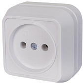 Розетка ОП 1-мест. без з/к без з/ш 7022-W BOLLETOбелая ASD (упак.200/10)