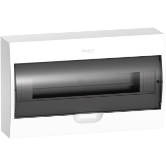 Щит распределительный навесной белый дверь прозрачная 1ряд/18мод     EZ9E118S2SRU