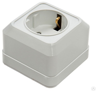 Розетка ОП 1-мест. з/к 7028-W BOLLETO белая ASD (упак.200/10)