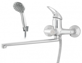 Смеситель для ванны однорычажный, излив 35 см (L) карт. 40 (латунь) RUSANT PC-B 407-01