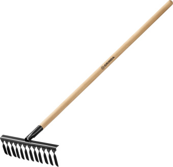 Грабли 12 витых зубьев с черенком GRINDA 39581-12