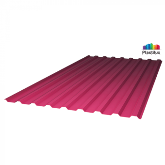 Поликарбонат профилированный МП-20 0,8мм 1150*2000мм Standard гранатовый