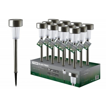 Светильник СС-325 на солнечных батареях, сталь, 4,6х32 см, ДБ, TDM