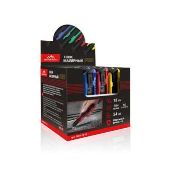 Нож 18мм малярный SHOWBOX24 лезвие SK4 VERTEXTOOLS