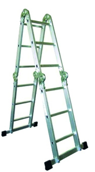 Лестница 4*3 ступеней алюминиевая шарнирная РемоКолор 63-4-003