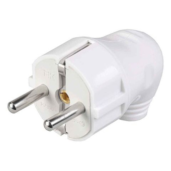 Вилка угловая з/к разборная 16А белая ВПу11-01-Ст (упак.600/50)