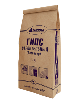 Гипс строительный Г-5 (Алебастр), 5кг