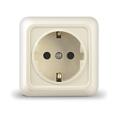 Розетка ОП 1-мест. з/к 16А 220В бежевая "Олимп" UNIVersal