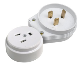 Разъем печной РШ/ВШ 32А 250В пластиковый накладной белый 9123 IN HOME