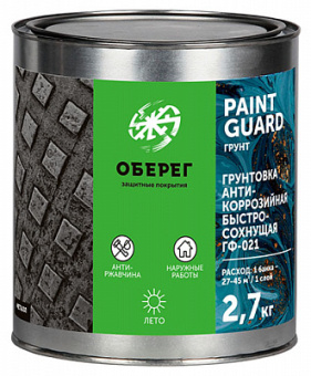 Грунтовка ГФ-021 PaintGuard серая 1 кг