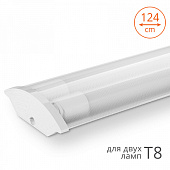 Светильник наклад. под LED лампу 2х18Вт 1240мм WT82120-02 (лампа в комплект не входит) IP20 WOLTA