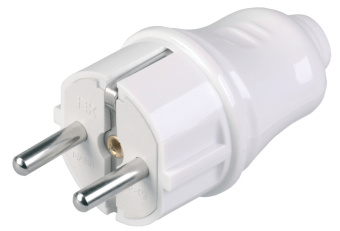 Вилка прямая з/к разборная 16А белая ВПп10-01-Ст (упак.600/50)