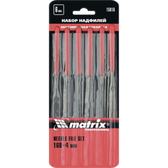 Набор надфилей 160*4 мм 6 шт MATRIX 15816