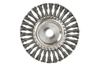 Щетка для УШМ 180 мм М14 плоская витая проволока EDGE by PATRIOT 813010013