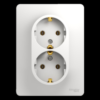 Розетка СП 2-я з/к белая "GLOSSA" (упак.10) GSL000124 Розетка СП 2-я з/к белая "GLOSSA" (упак.10) GSL000124