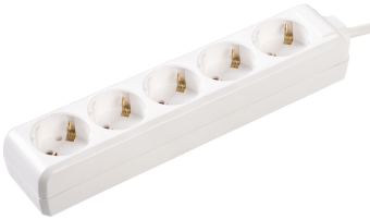 Удлинитель быт. з/к 5 мест/5метра 3500Вт 16А/250В (ПВС 3х1) У05 ИЭК (упак.32/8)