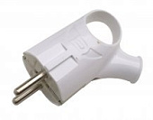 Вилка угловая с кольцом с з/к белая 4120  IN HOME