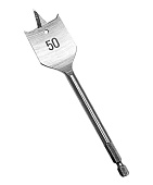 Сверло перовое по дереву 50*152 мм 6 гранный хвостовик VERTEXTOOLS