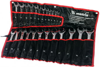 Набор ключей комбинированных 6-32 мм полированный хром MATRIX 25 шт